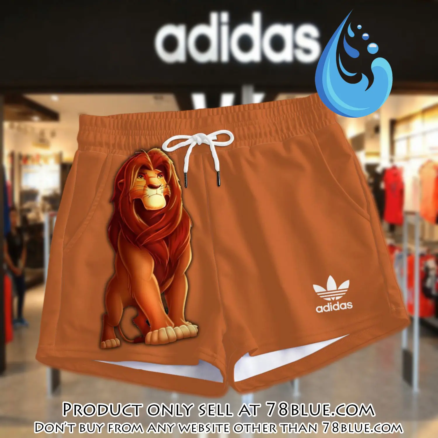 Premium lion king in adidas women shorts lady beach shorts wms1081 78b2047526